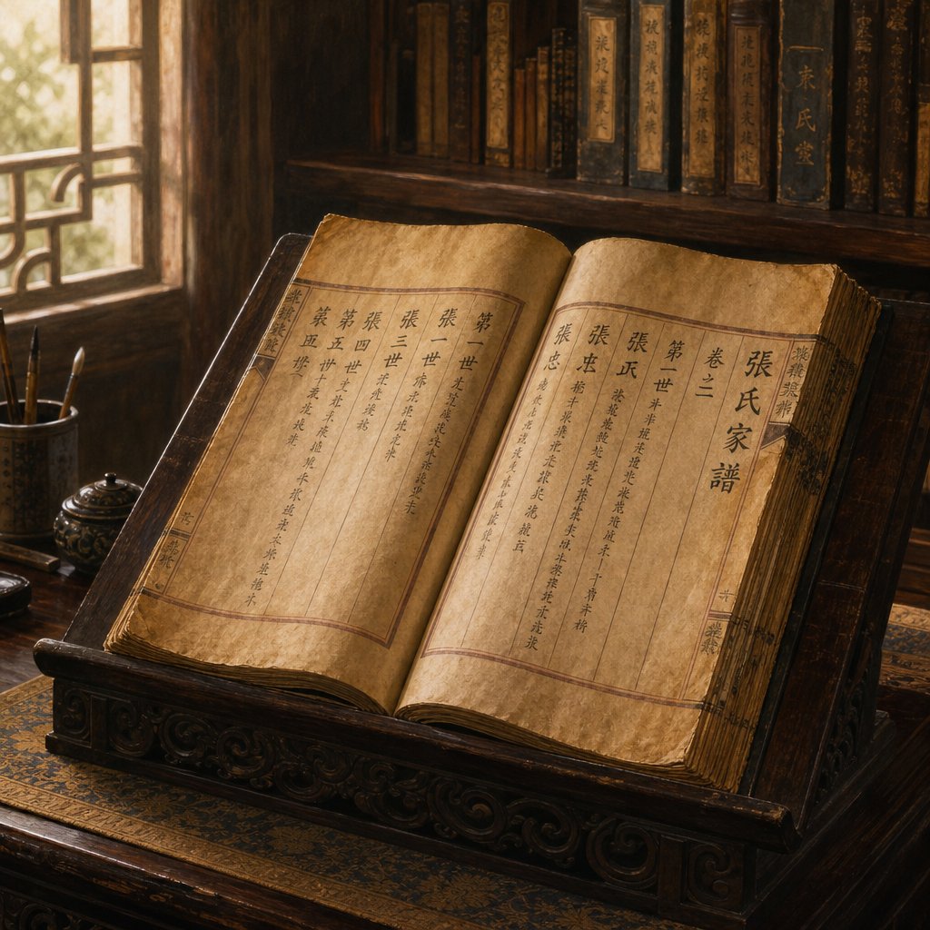 traditional jiapu clan registers document generations of family lineage in handwritten chinese calligraphy