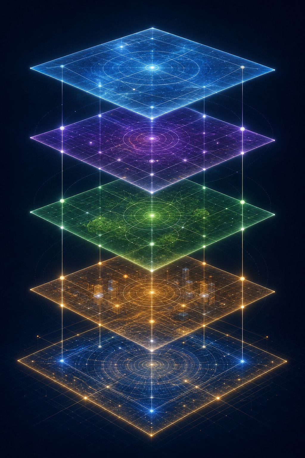 visual representation of the five grid system layers used in chinese name feng shui calculations