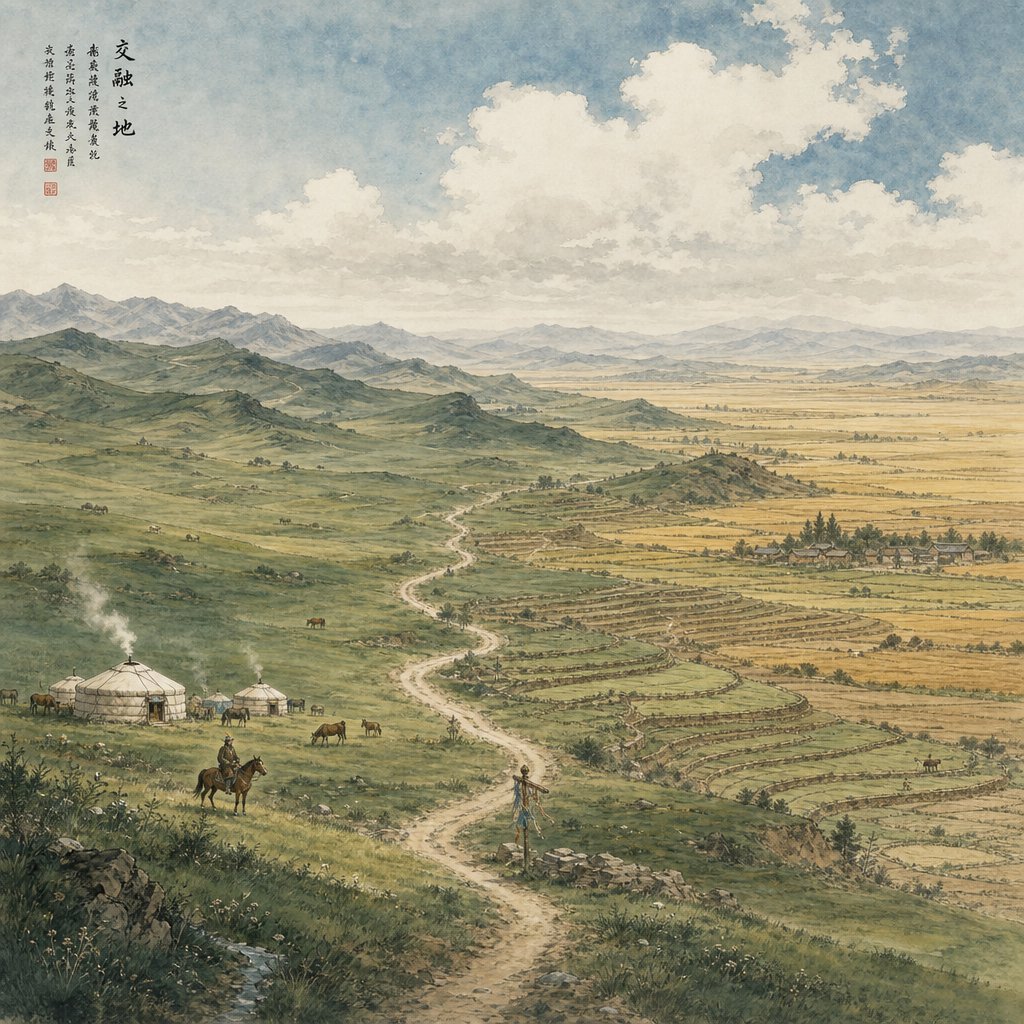 where steppe meets farmland symbolizing the ethnic origins of many rare chinese surnames