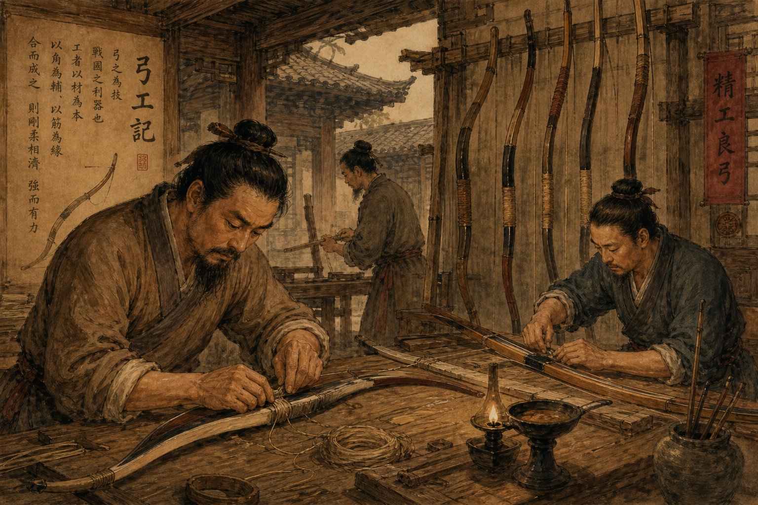 zhou dynasty bow making workshop where hereditary craftsmen created the weapons that inspired occupational surnames