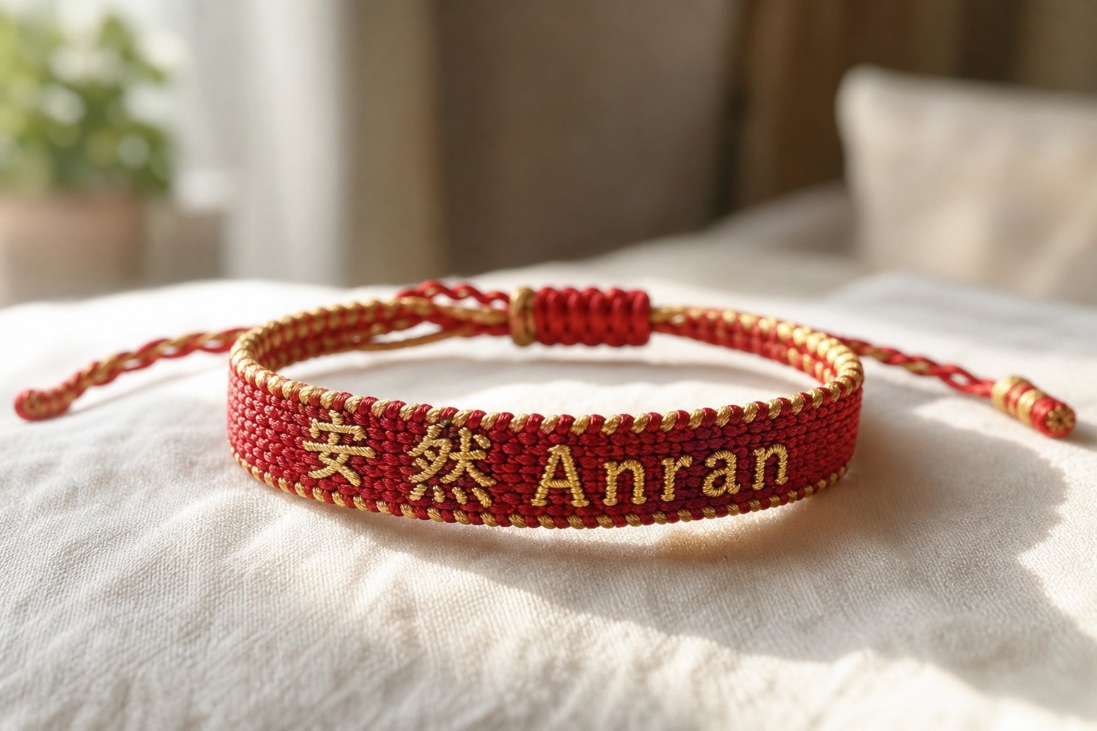 a bracelet blending chinese characters with western letters representing how diaspora families bridge cultural naming traditions