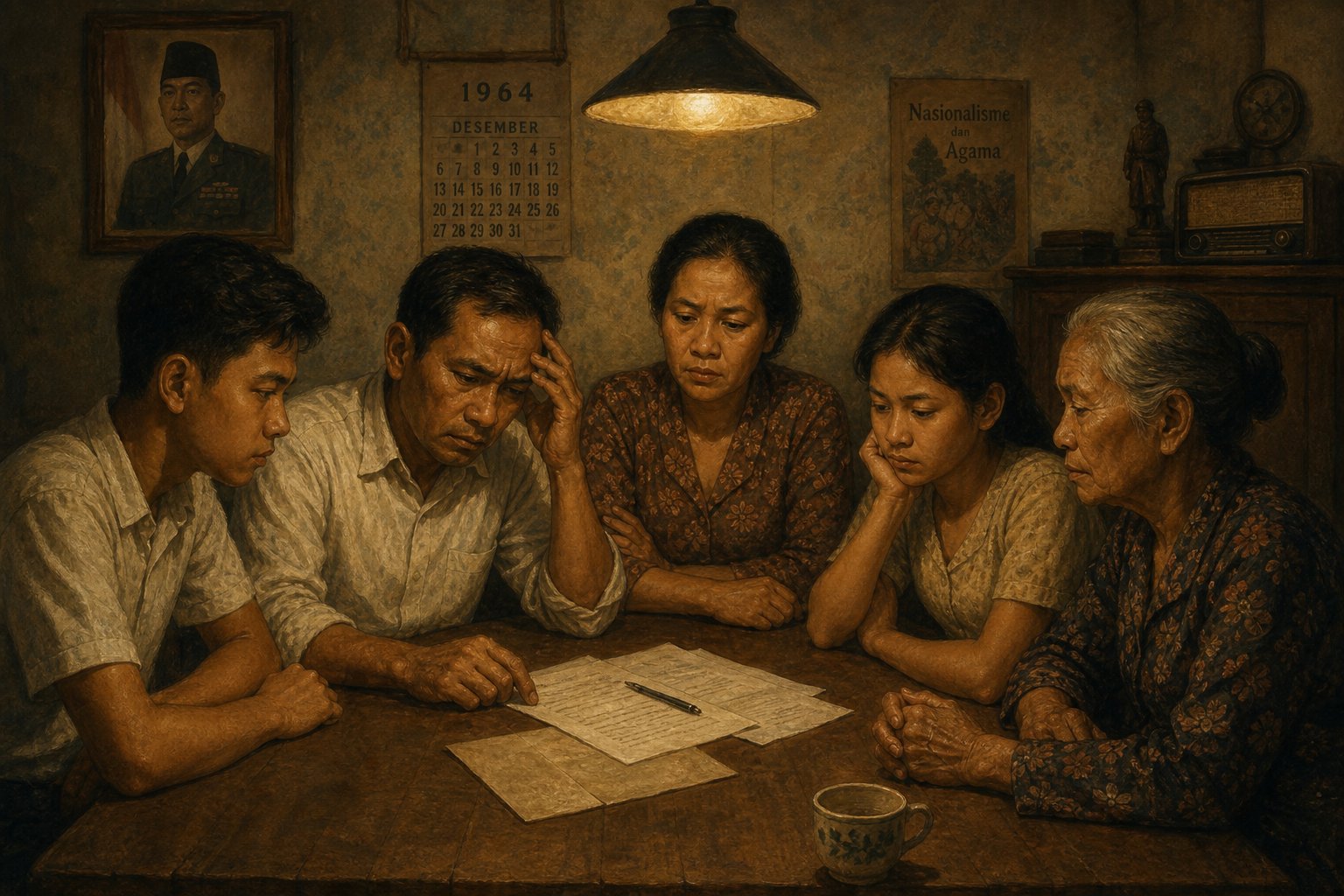 a chinese indonesian family facing the difficult decision of choosing a new surname under the 1966 government policy