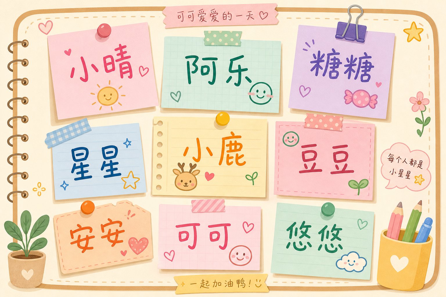 a collection of ready to use chinese nicknames for classmates organized by category