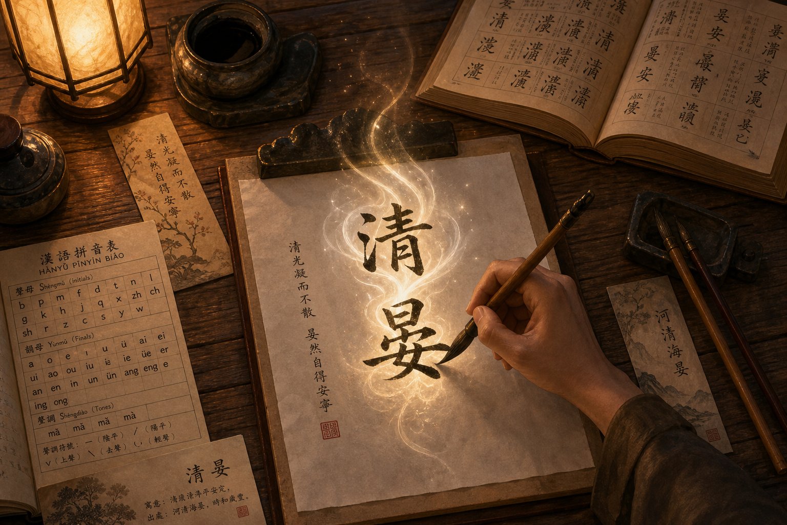 a creative workspace for constructing authentic chinese fantasy names from character elements