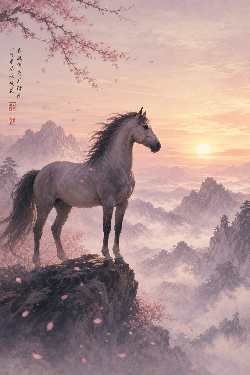 a noble horse embodying the symbolic themes of strength grace and freedom that guide horse year name choices