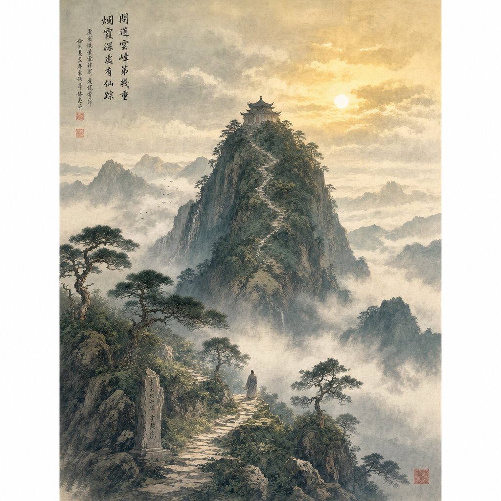 a sacred hill in ancient china evoking mount ni the site connected to confucius's birth name qiu meaning hill