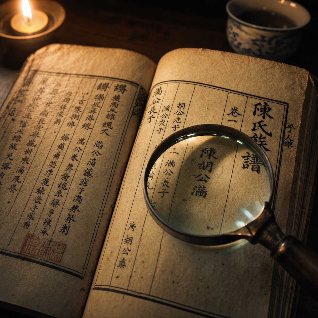 a traditional chinese genealogy book (zupu) used to trace family lineage across generations