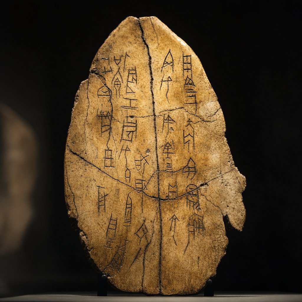 ancient oracle bone inscriptions representing the earliest verified form of chinese writing