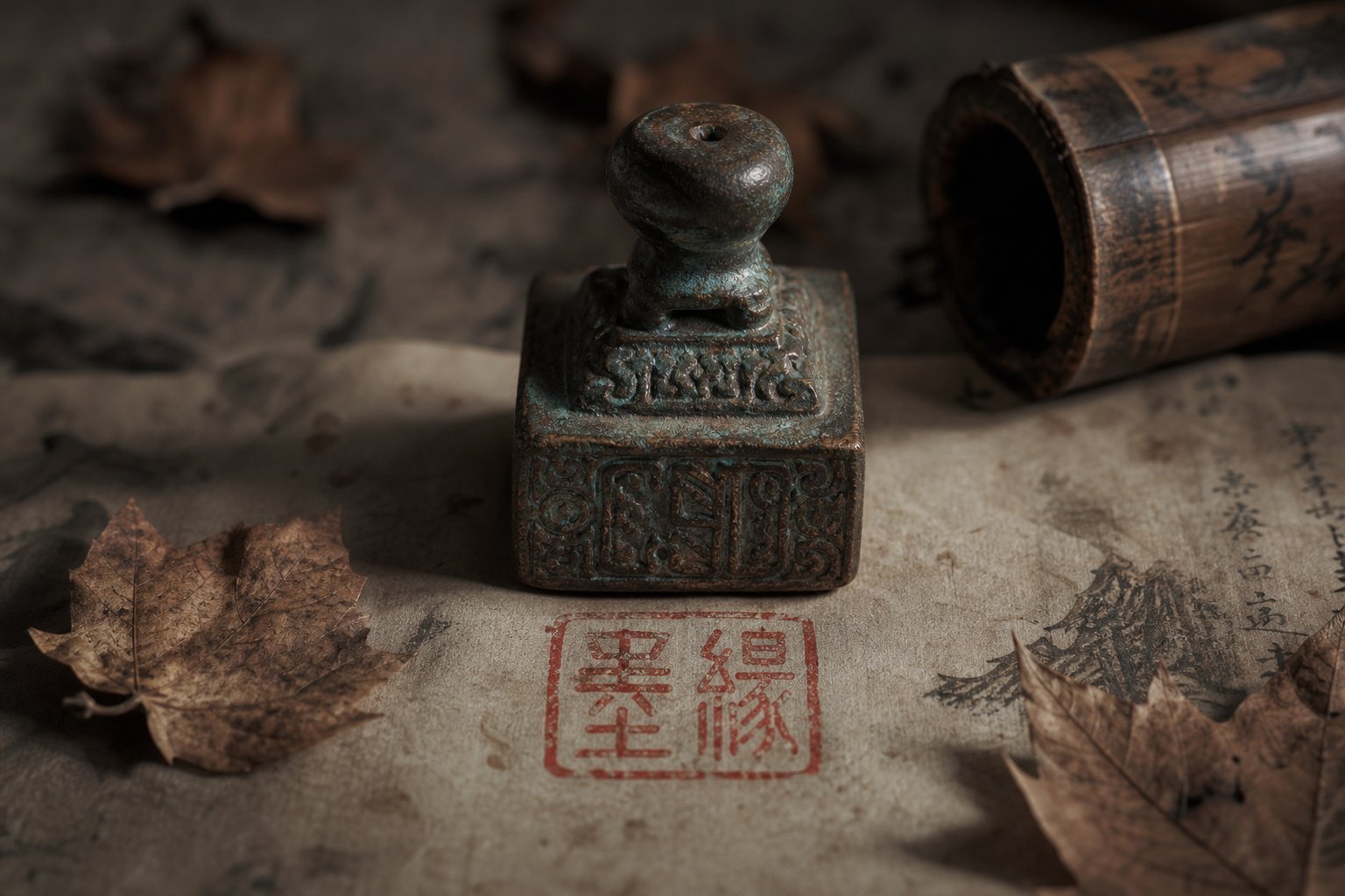 ancient seal bearing a compound surname representing the rare two character family names preserved in the text