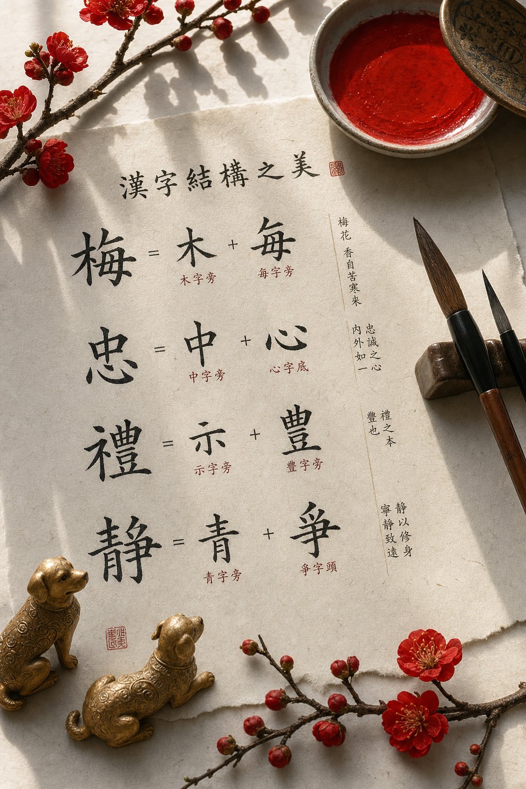 auspicious radicals like roof heart and person form the foundation of dog year girl names