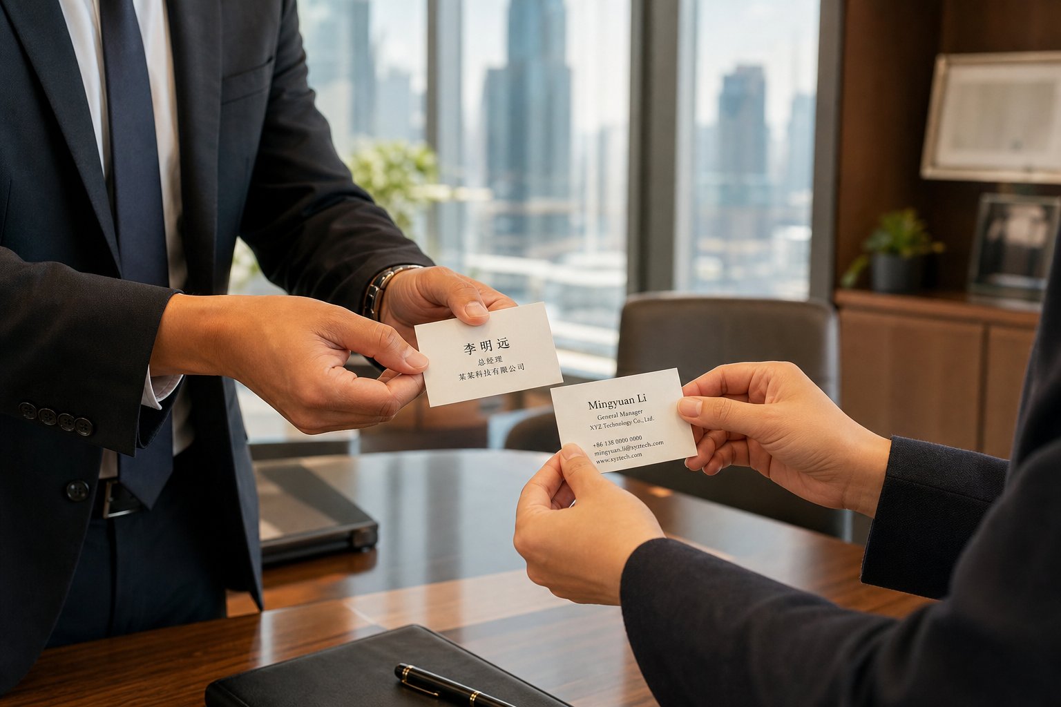 bilingual business cards help international professionals identify chinese surname and given name order