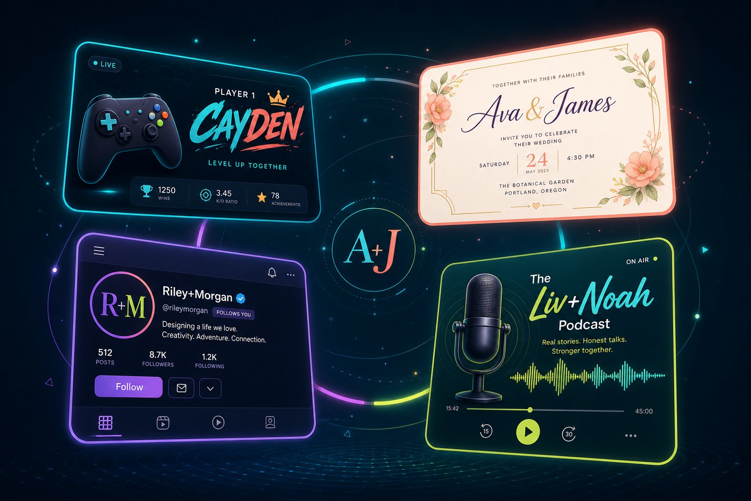 blended names serve gaming duos weddings social media and creative collaborations