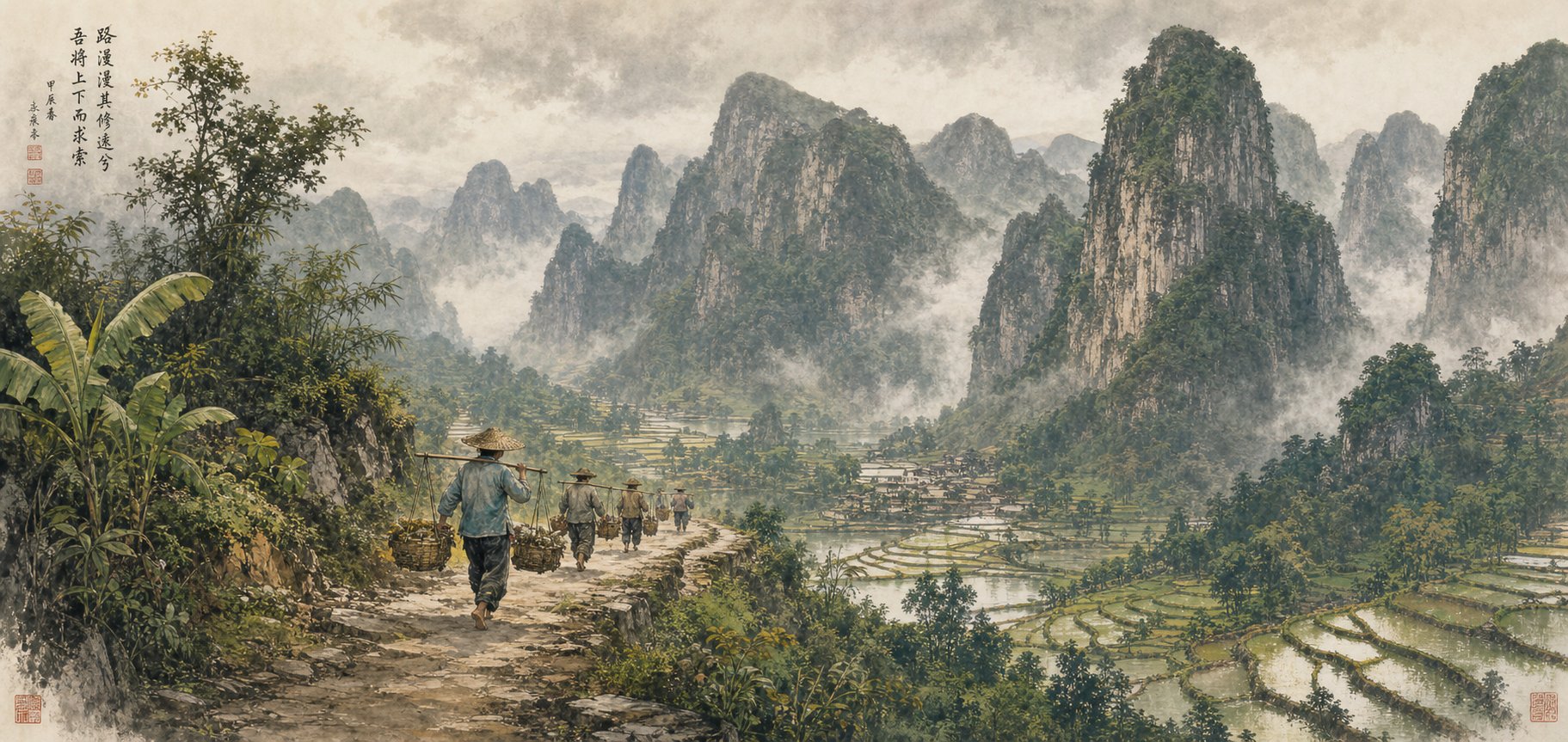 centuries of southward migration carried luo families through southern china's mountains into new provinces