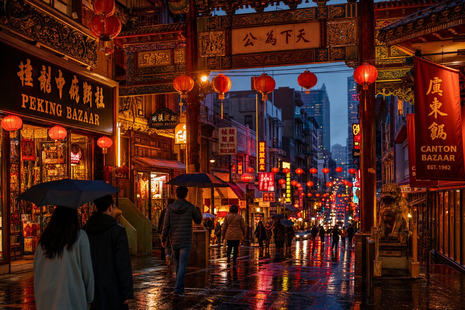 chinatown archway representing how chinese surnames spread across the global diaspora with varied spellings