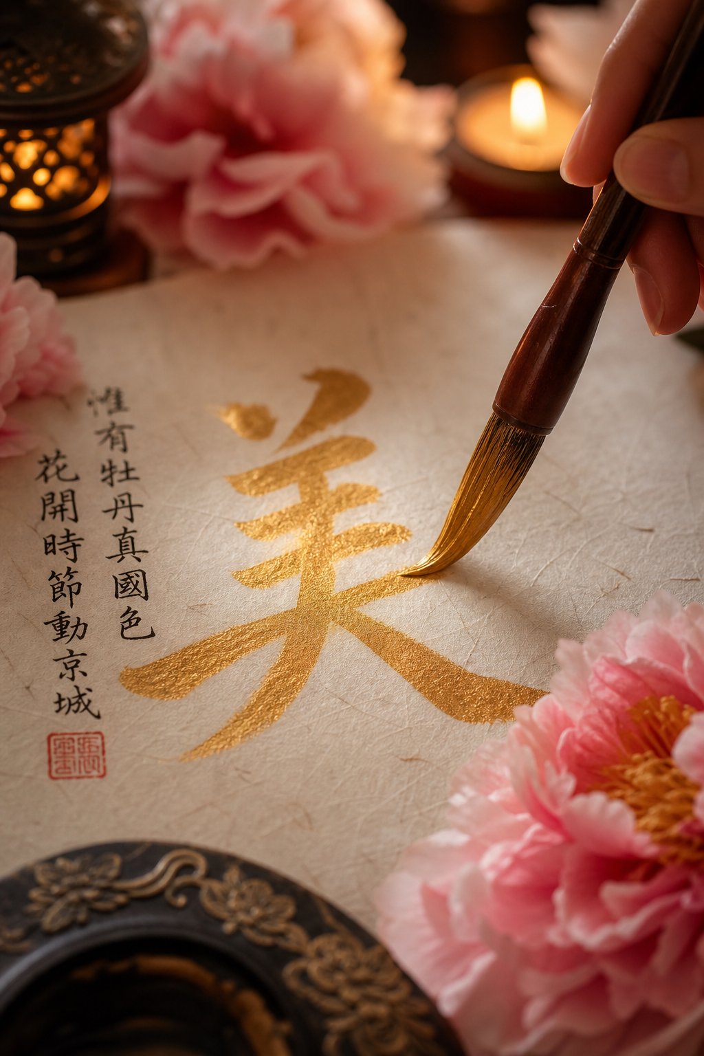 chinese calligraphy representing the art of selecting meaningful fire monkey girl names