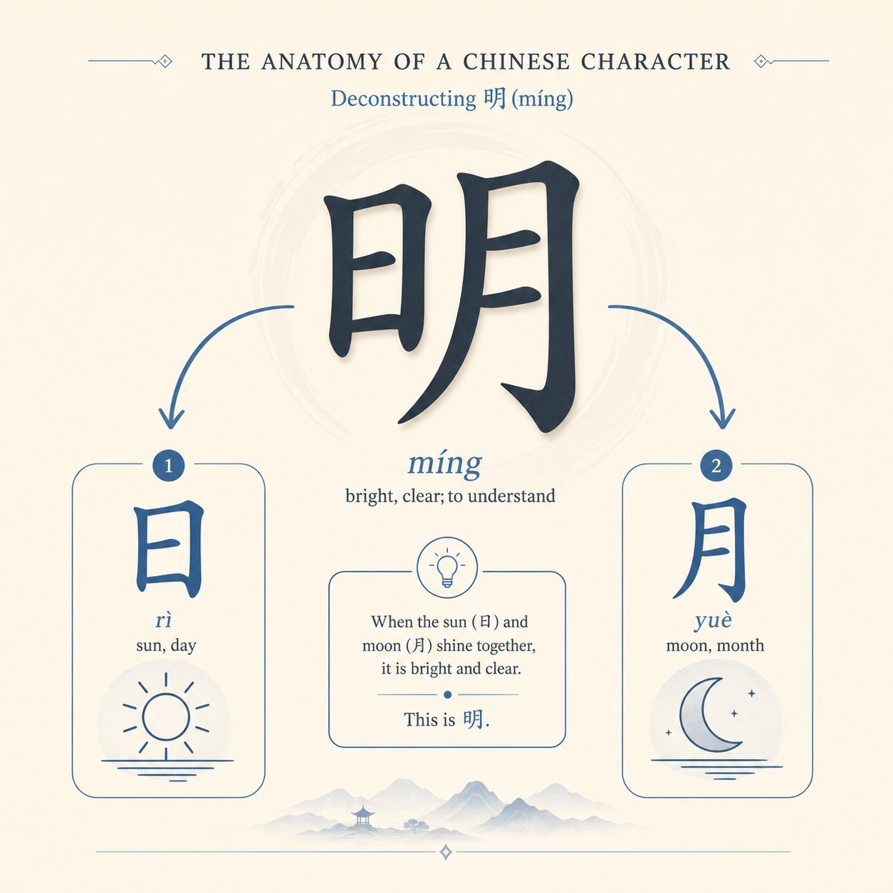 chinese characters are built from radicals and components not letters