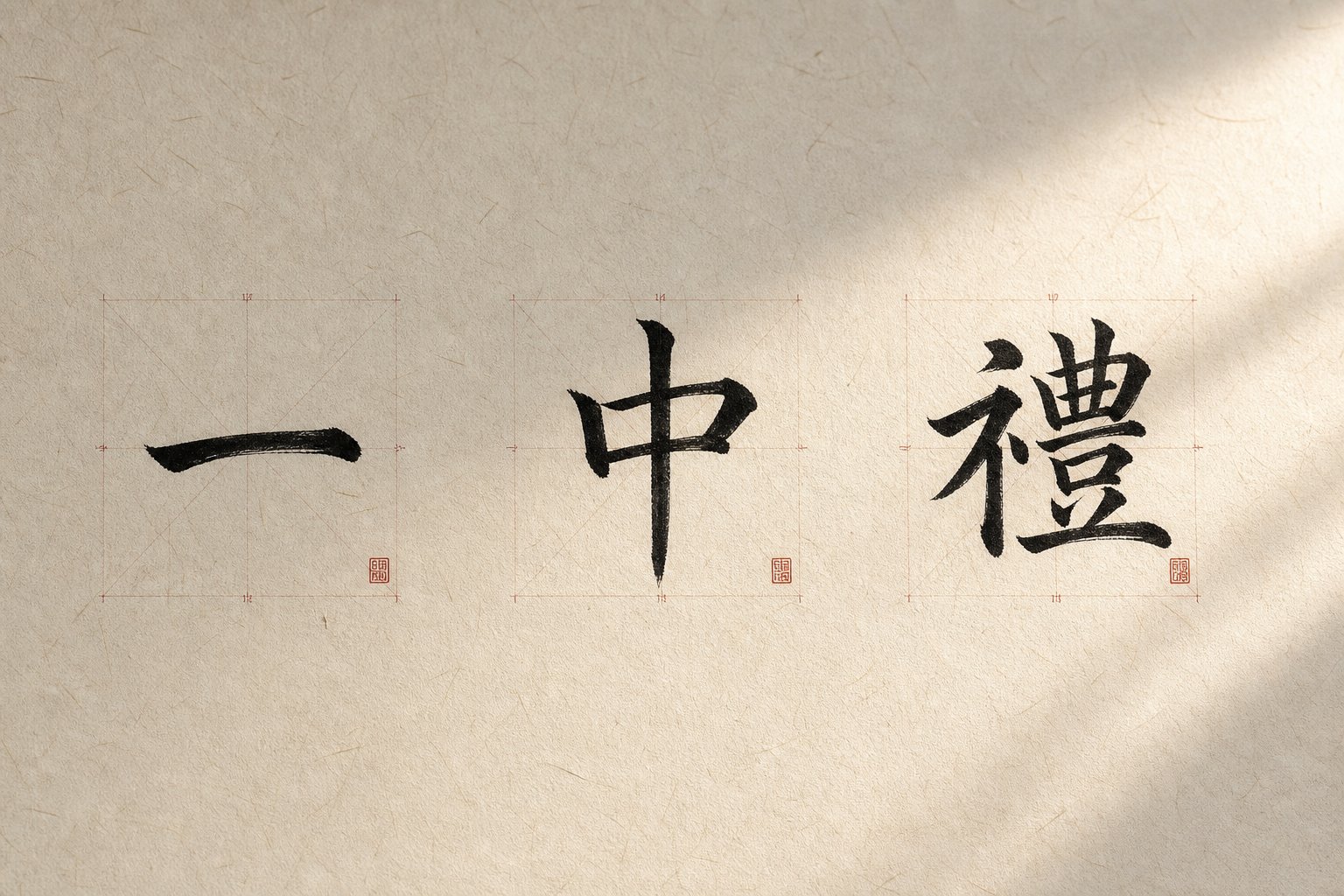 chinese characters of varying stroke complexity demonstrating visual balance in full name composition