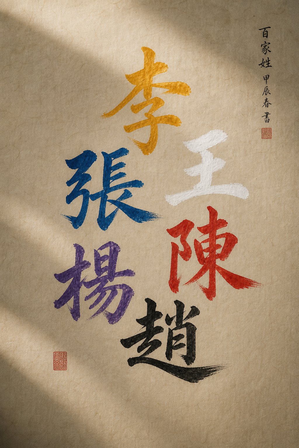 Chinese Surnames Meaning Colors: Stories Painted Into Names