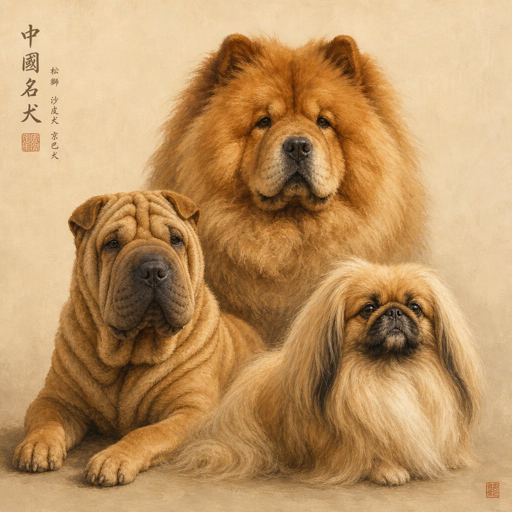chinese dog breeds like the chow chow shar pei and pekingese each carry distinct naming traditions