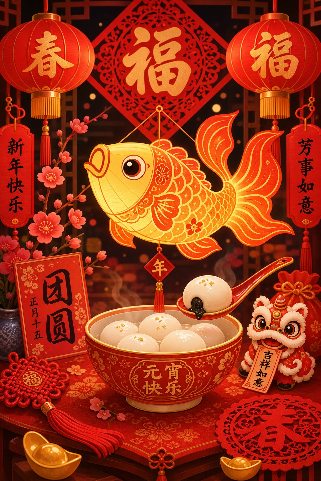 chinese new year traditions use homophone symbolism in foods and decorations to invoke good fortune and family unity