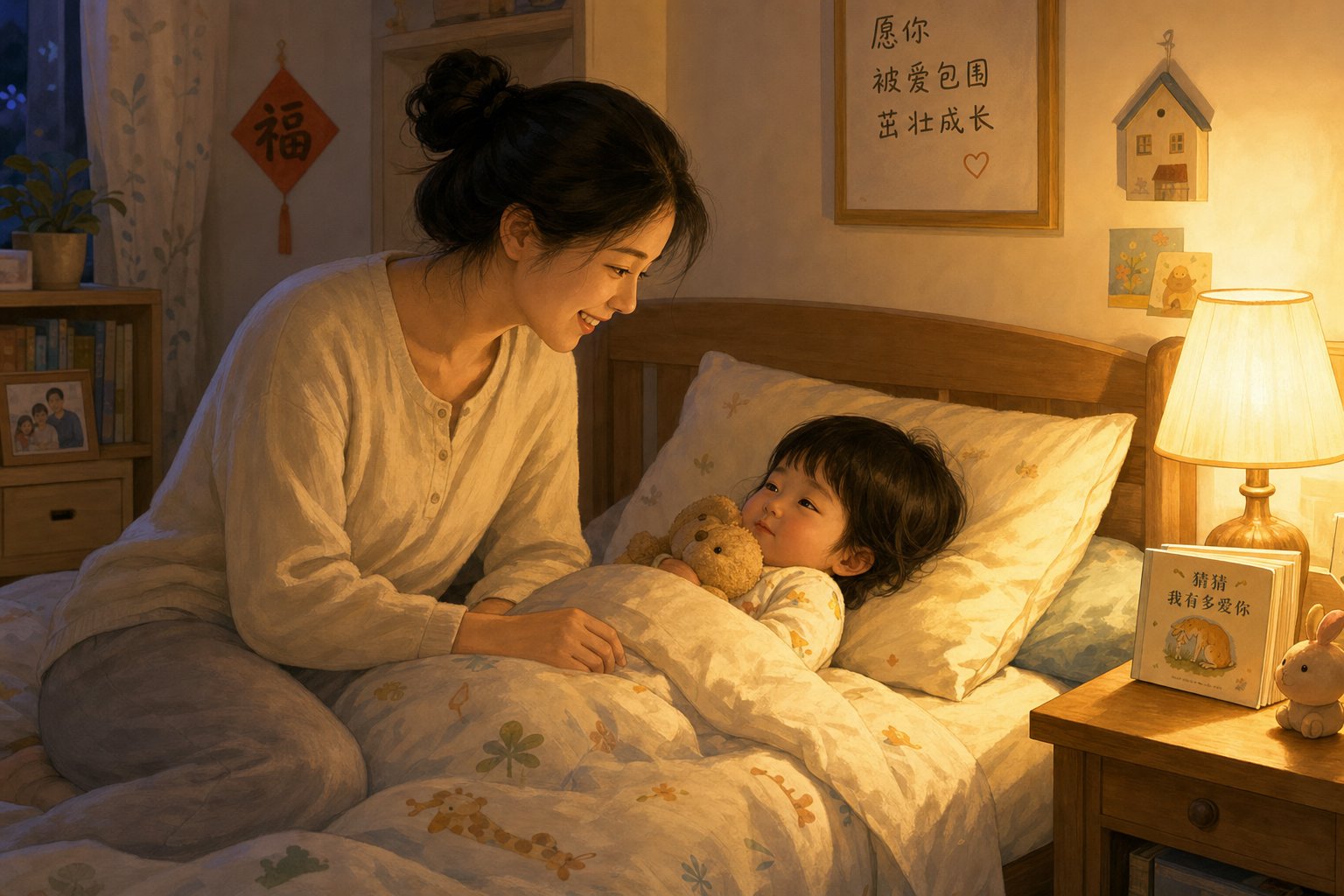 chinese parents use guai guai daily as both praise and a gentle bedtime instruction for children