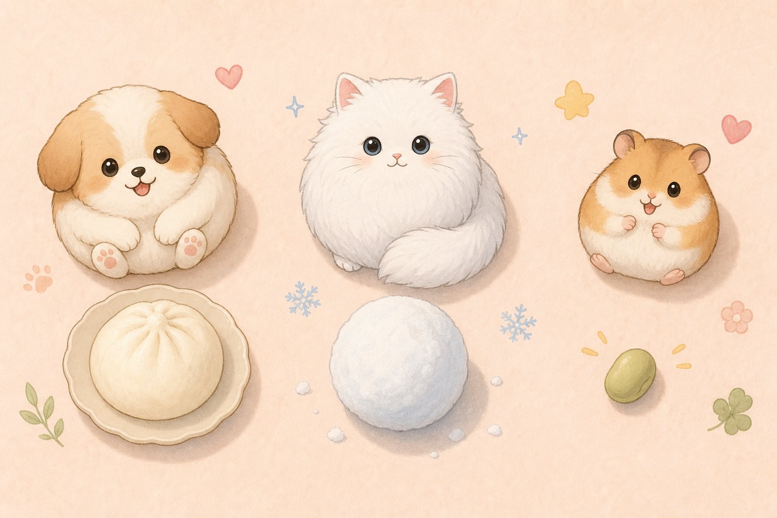 chinese pet naming patterns often connect an animal's appearance to familiar foods and objects