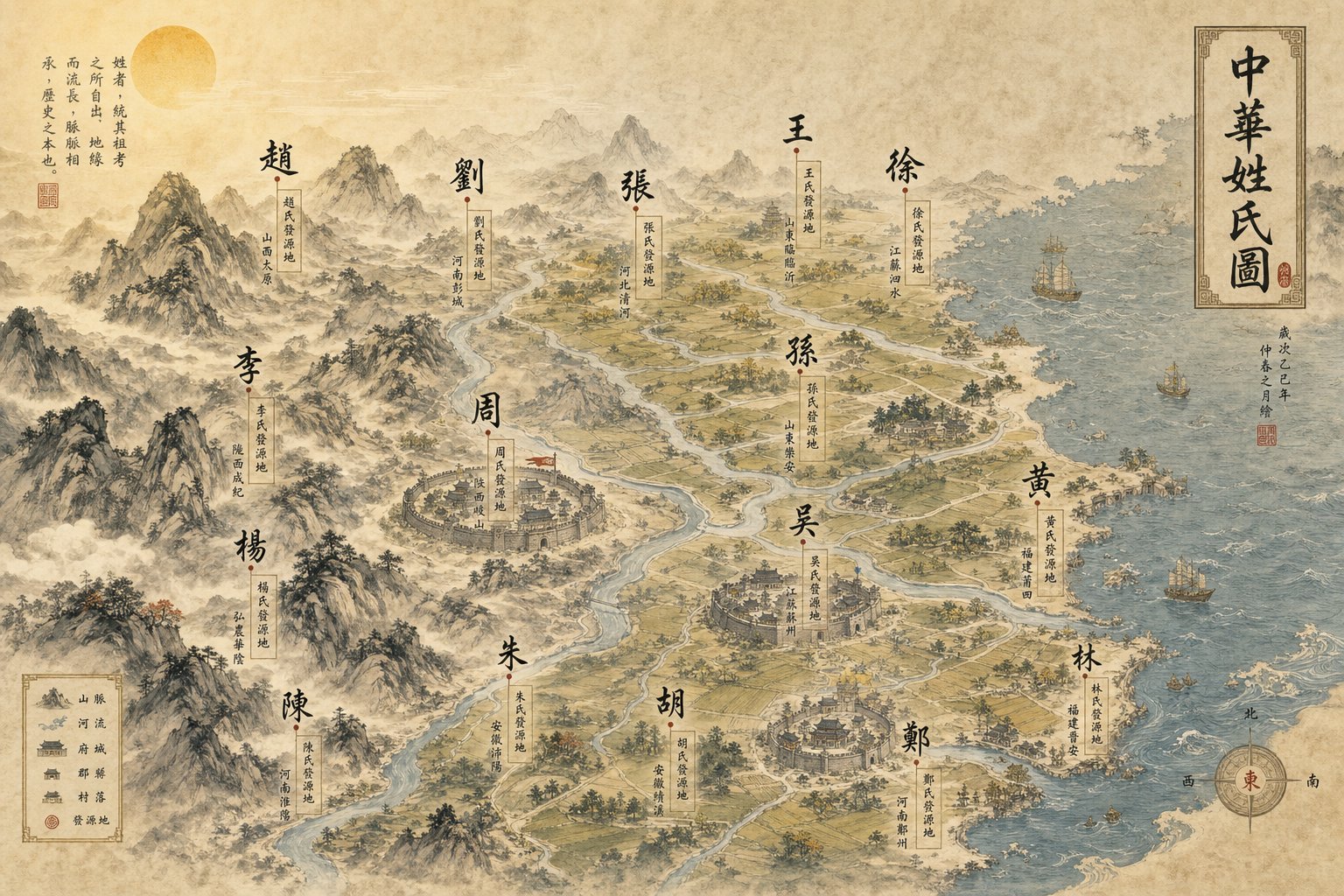 Your Last Name Is A Map: Chinese Surnames Meaning Locations