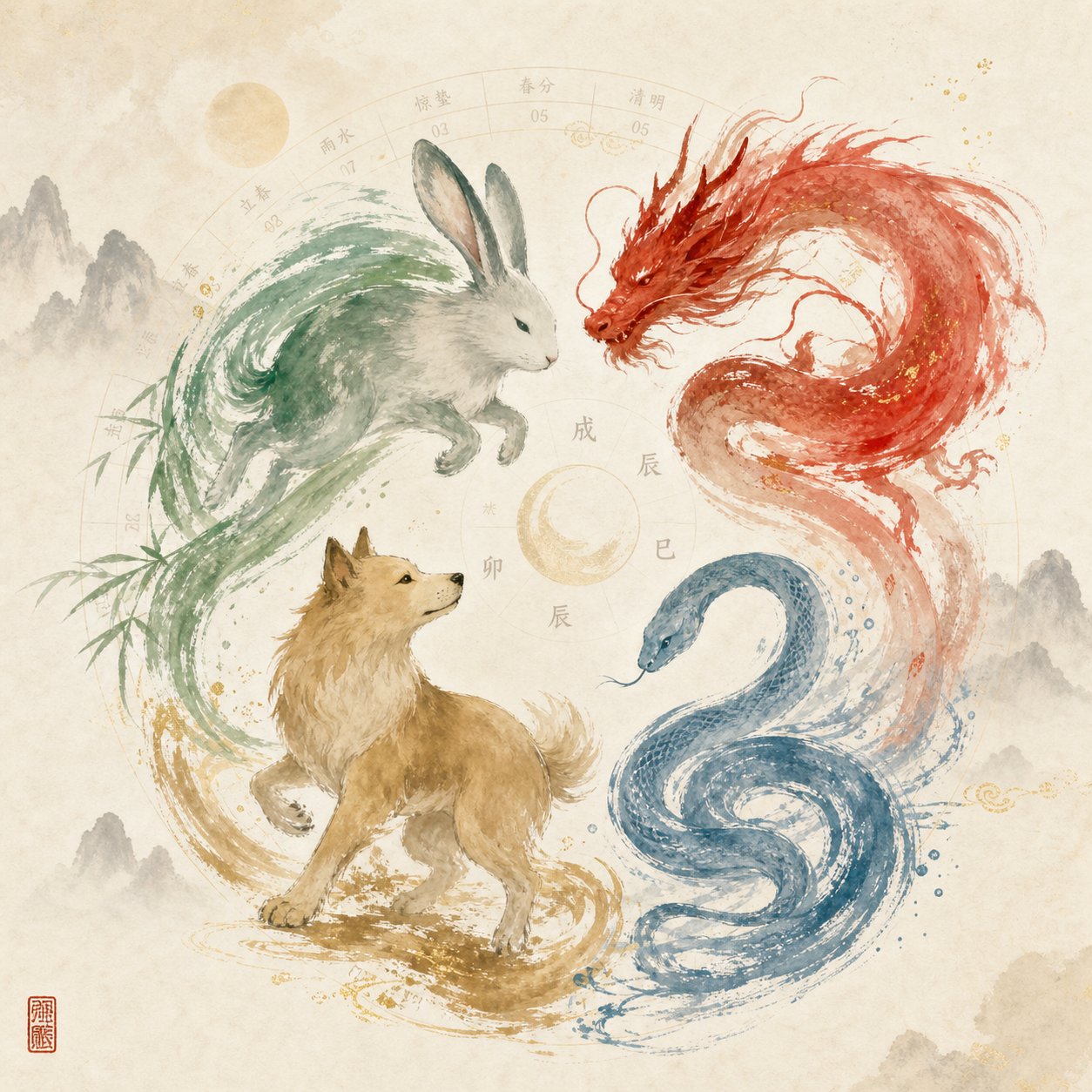 chinese zodiac signs assign elemental foundations that guide compatible pet name choices