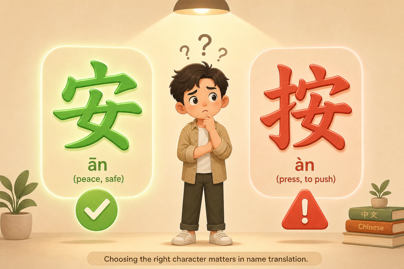choosing the wrong character can turn a name from elegant to embarrassing for native speakers
