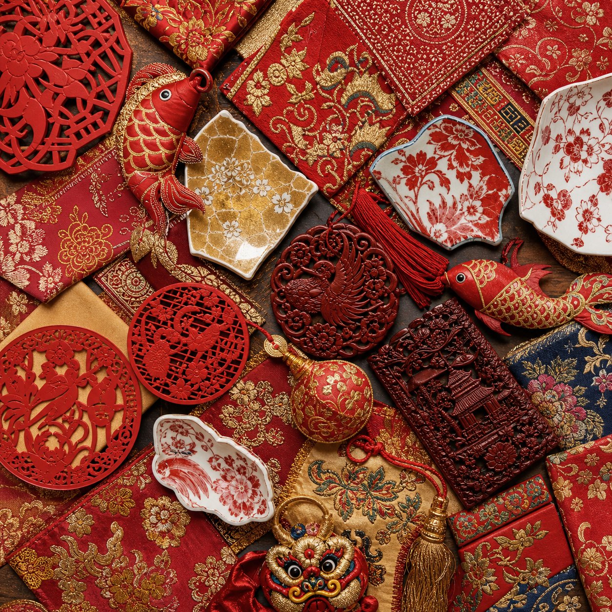 diverse auspicious decorative traditions from chinese speaking communities across asia reflecting regional variations in symbolism