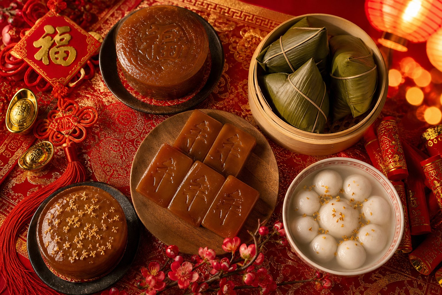 each chinese festival transforms sticky rice into a symbolic food with its own name nian gao tangyuan or zongzi