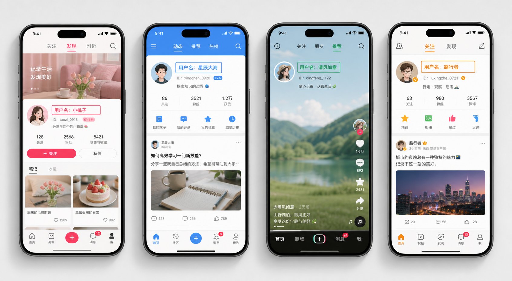 each chinese platform handles usernames differently with unique rules for ids and display names