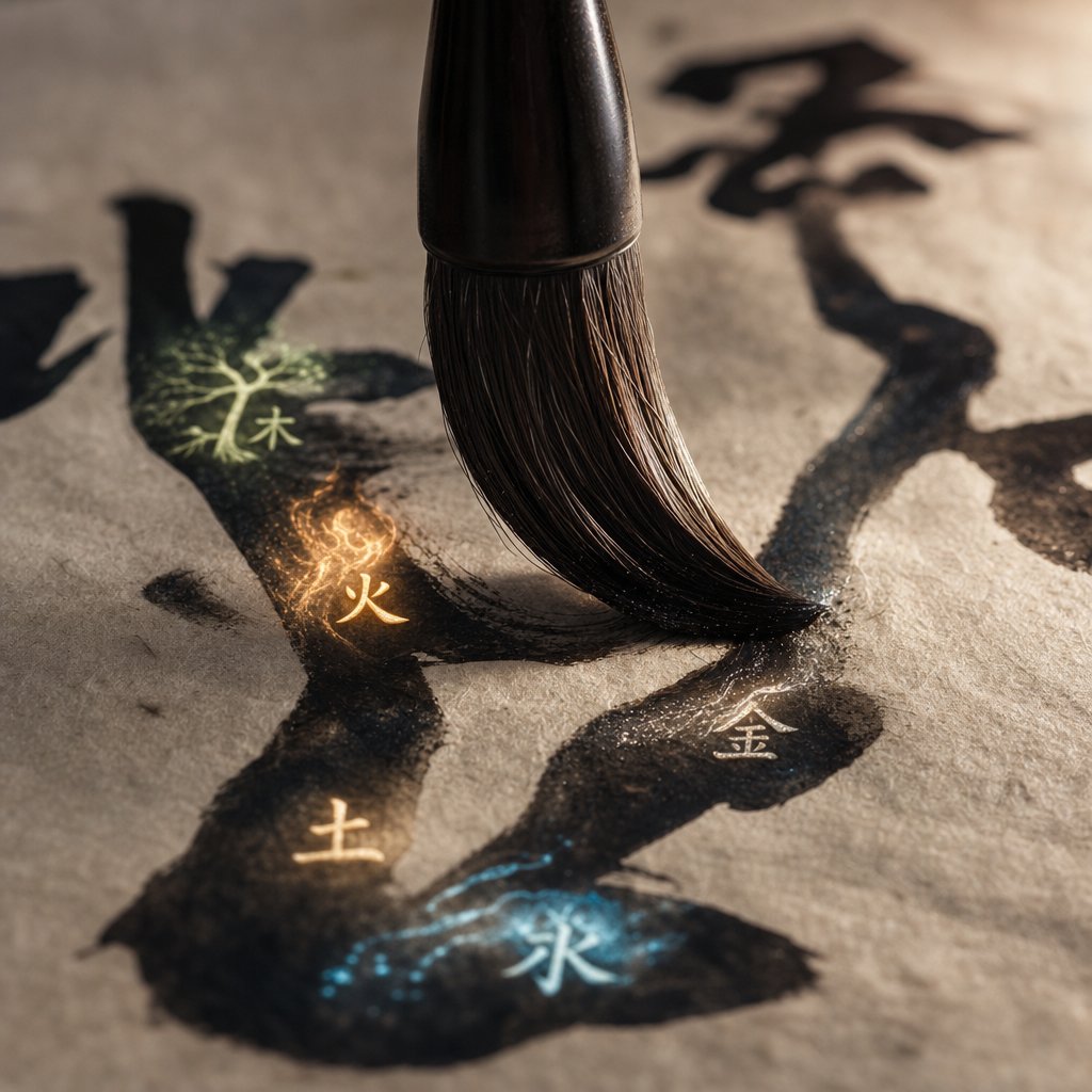 each stroke in a chinese character contributes to its elemental classification through the traditional kangxi counting system