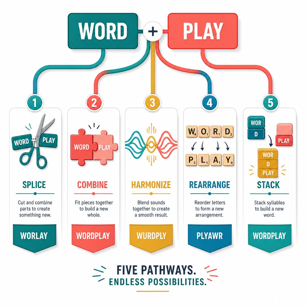 five linguistic techniques power name combining portmanteau syllable blending prefix splicing phonetic harmony and anagram methods