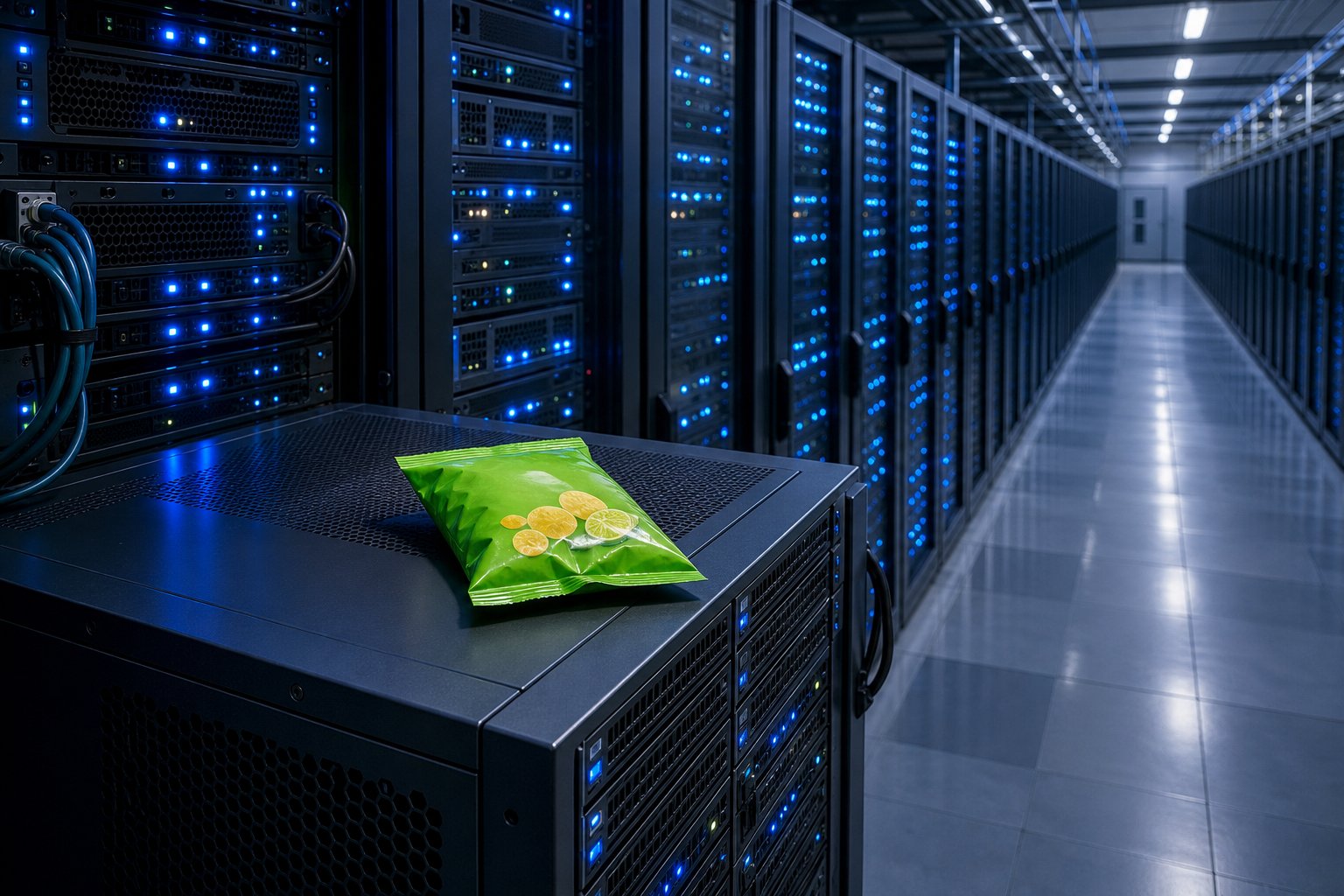 green guai guai snack packets placed on servers are a common sight in taiwanese data centers