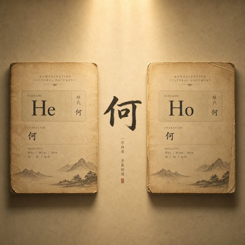 He Vs Ho Surname: One Family Split By Two Spelling Systems