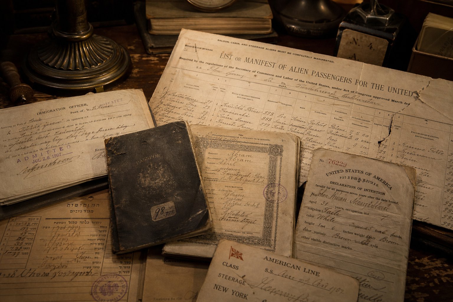 historical immigration documents showing how hakka surnames were recorded differently across diaspora destinations