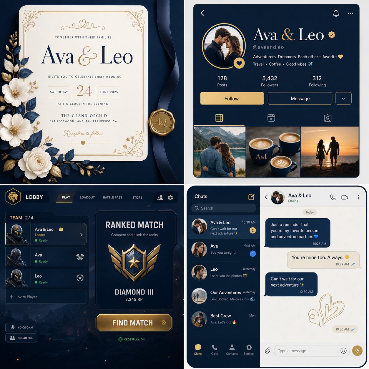 how couple names adapt across different platforms from wedding hashtags to gaming tags and social media handles