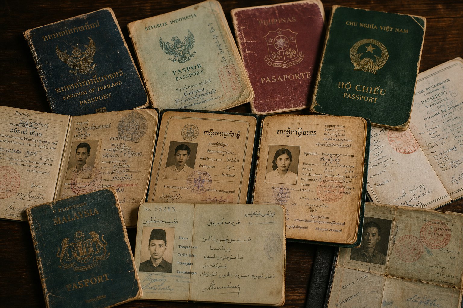 identity documents from across southeast asia showing how chinese names adapted to different regional conventions