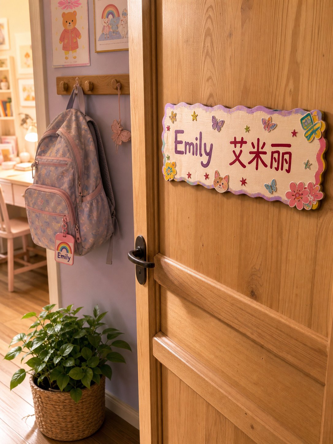 incorporating chinese characters into everyday spaces keeps a child's heritage name present and normalized