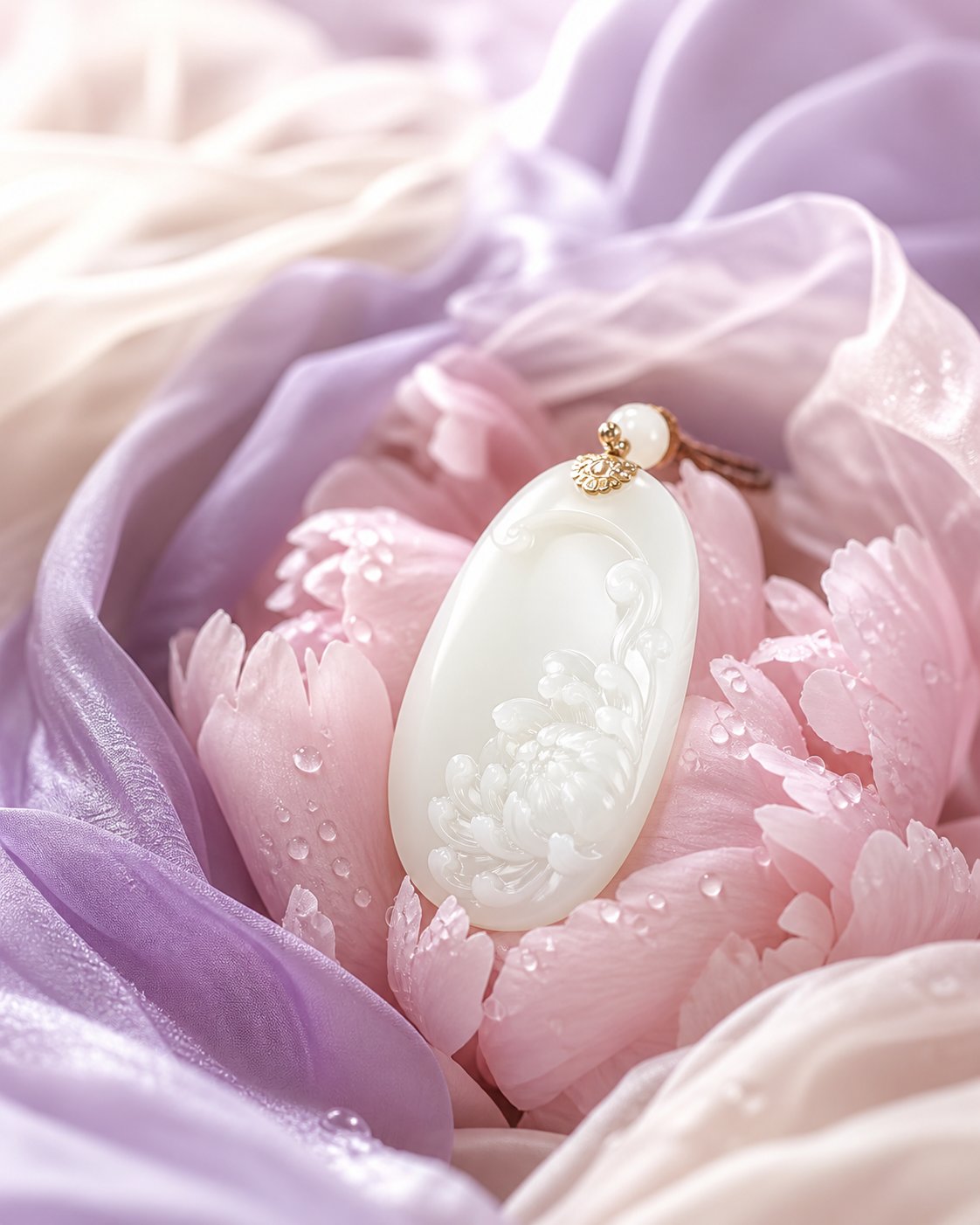 jade and peonies symbolizing the grace beauty and yin energy central to auspicious chinese girl names