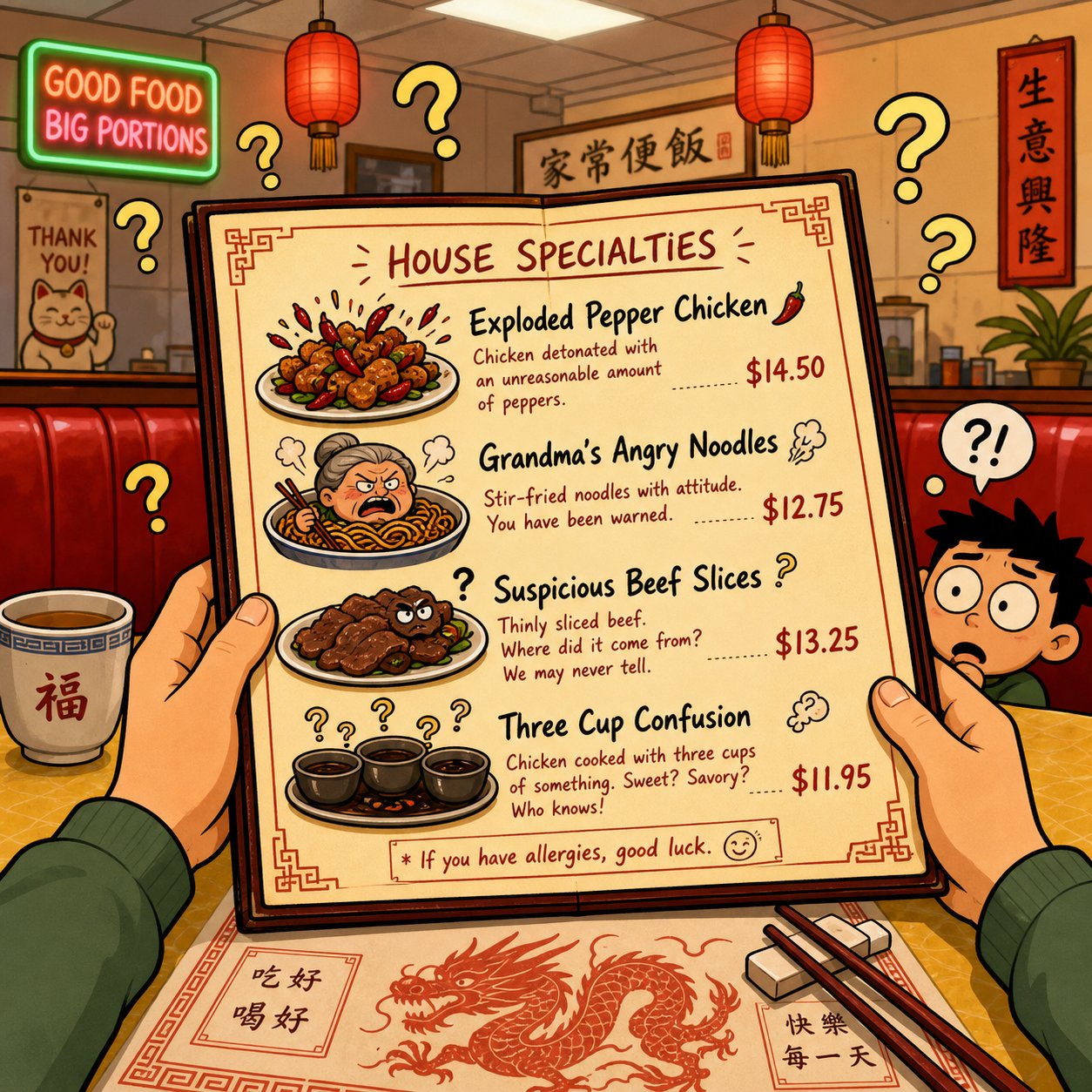 literal english translations of poetic chinese dish names often create confusion and unintentional humor on menus