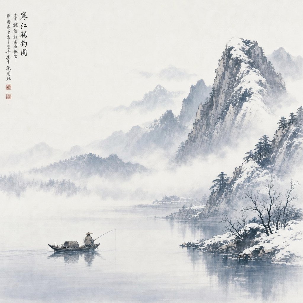 liu zongyuan's river snow poem depicts a lone fisherman in winter inspiring names that evoke quiet strength and independence
