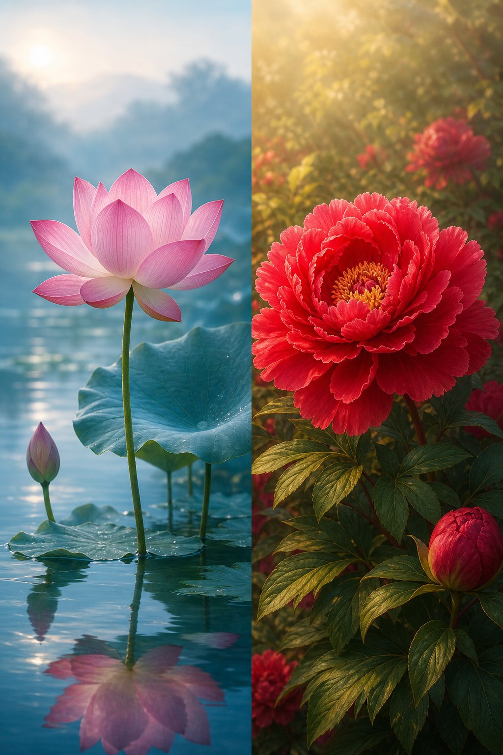 lotus symbolizes spiritual purity while peony represents confidence and abundance in chinese girl naming
