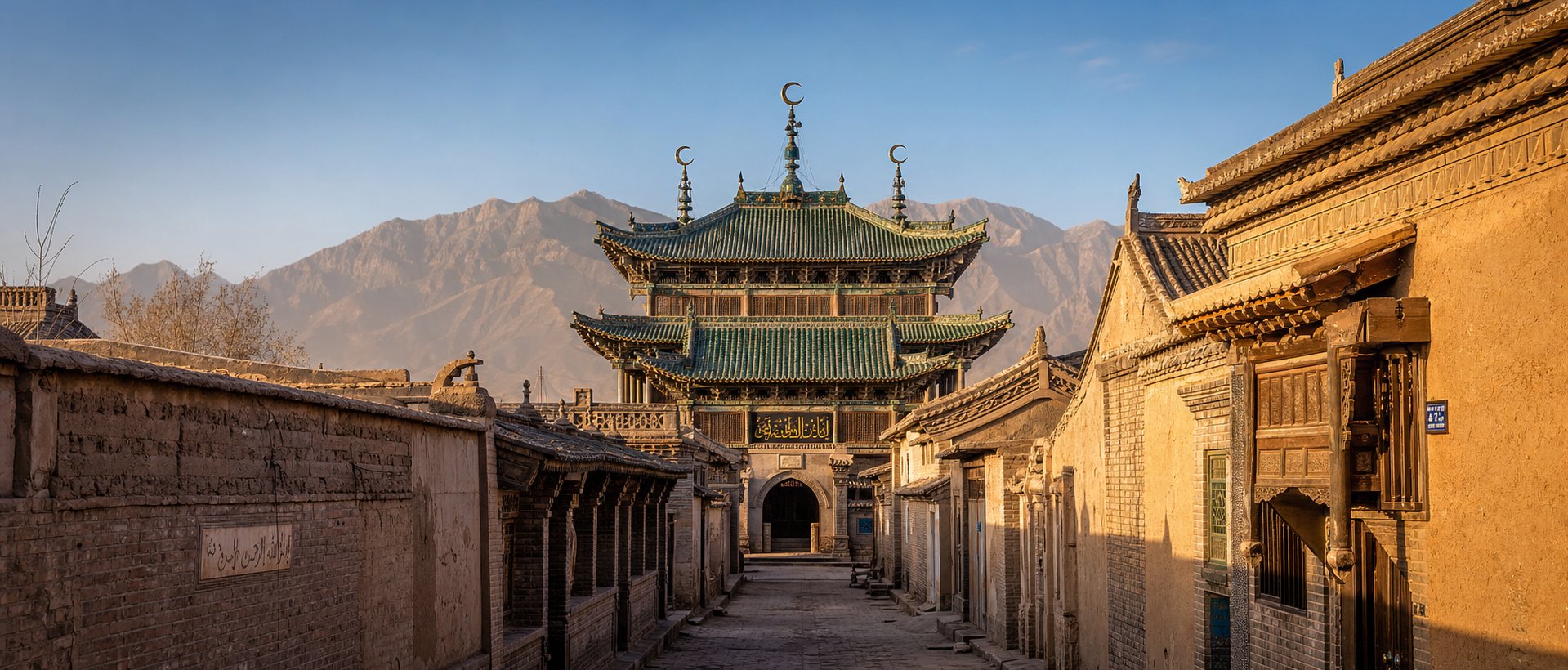 mosques blending chinese and islamic architecture mark the regions where muslim surname concentrations remain highest across northwestern china