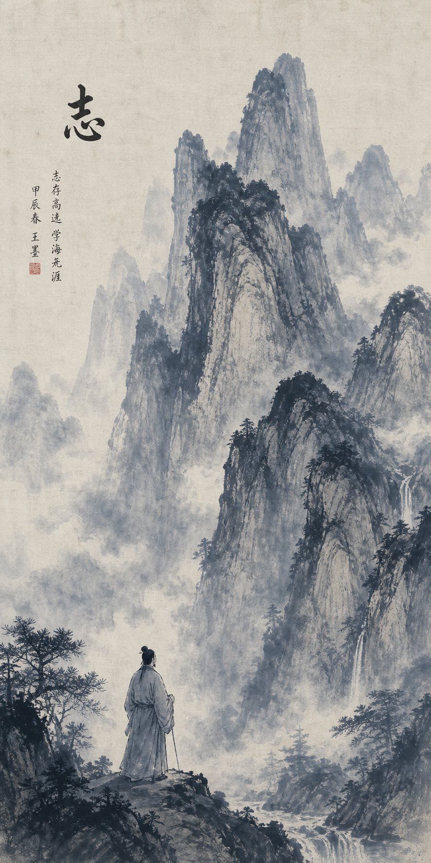 mountain landscape evoking the strength and scholarly ideals behind rare chinese boy names