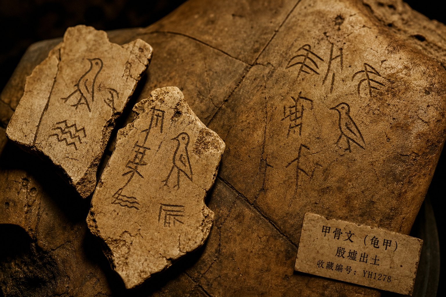 oracle bone inscriptions from the shang dynasty where the earliest forms of the wind character first appeared