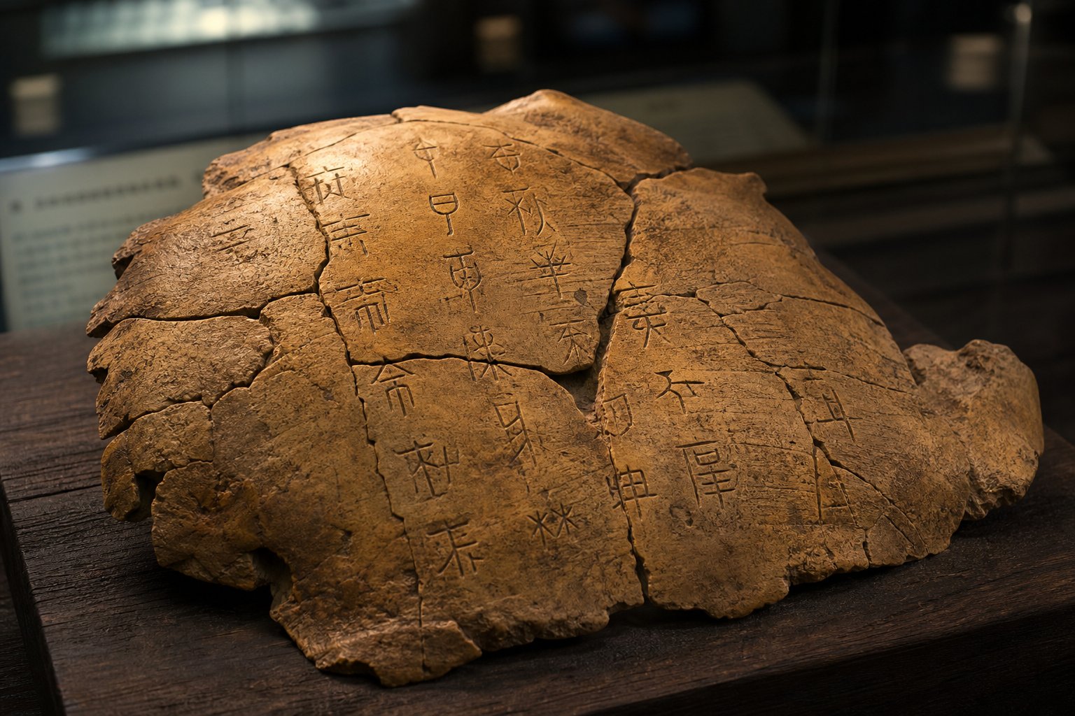 oracle bone script characters carved into turtle shells represent the earliest confirmed chinese writing