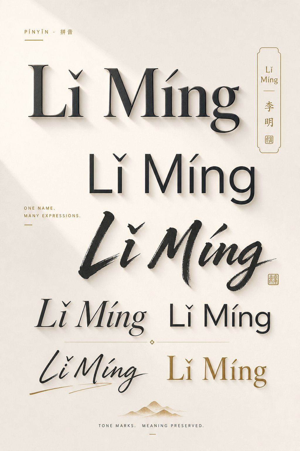 Pinyin Name Font Styles That Won't Butcher Your Tone Marks