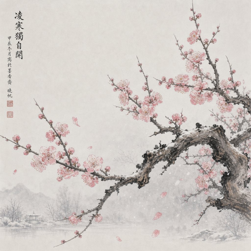 plum blossoms blooming in winter symbolize the resilience and beauty embodied in feminine wood element names